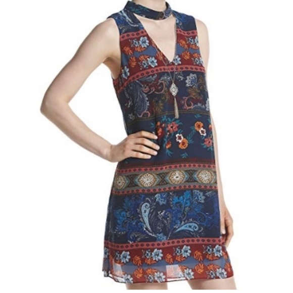 * A.Byer Trapeze Choker Neckline Dress w/ Necklace size Medium - Picture 11 of 11